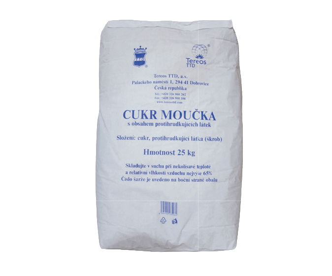 Sugar powdered with anti-caking agents 25kg